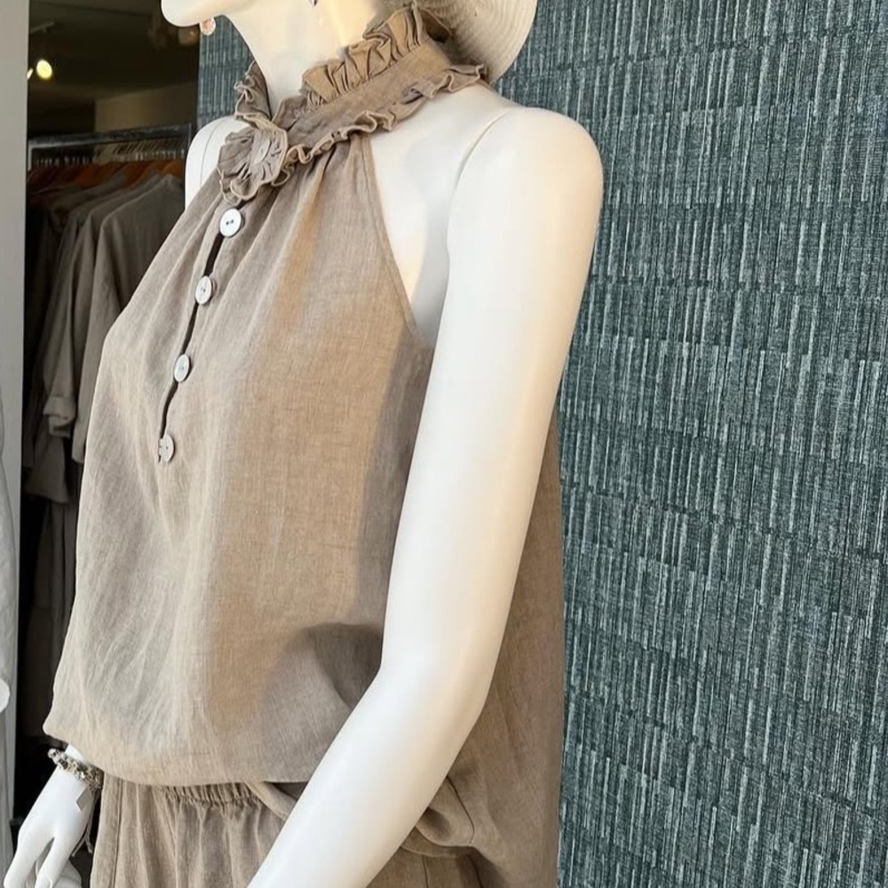 NWT Velia Sierra Linen Sleeves Top Size XS - Picture 4 of 14